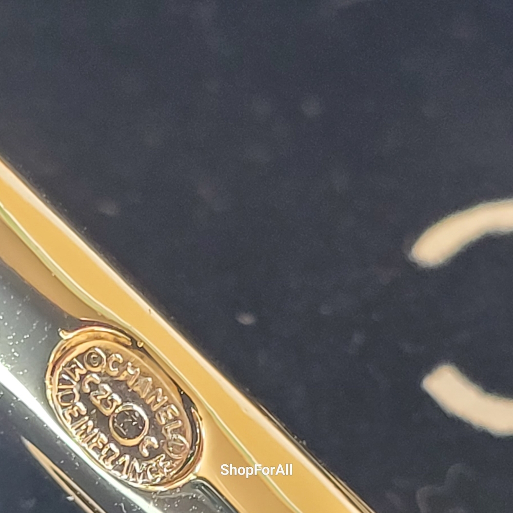 Chanel Gold and White Bangle Bracelet - Picture 10 of 12